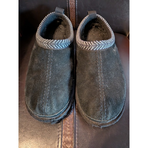 Koolaburra by UGG Shoes - Koolaburra by UGG Womens Black Suede Faux Fur Slippers Braid Trim Clogs Size 9